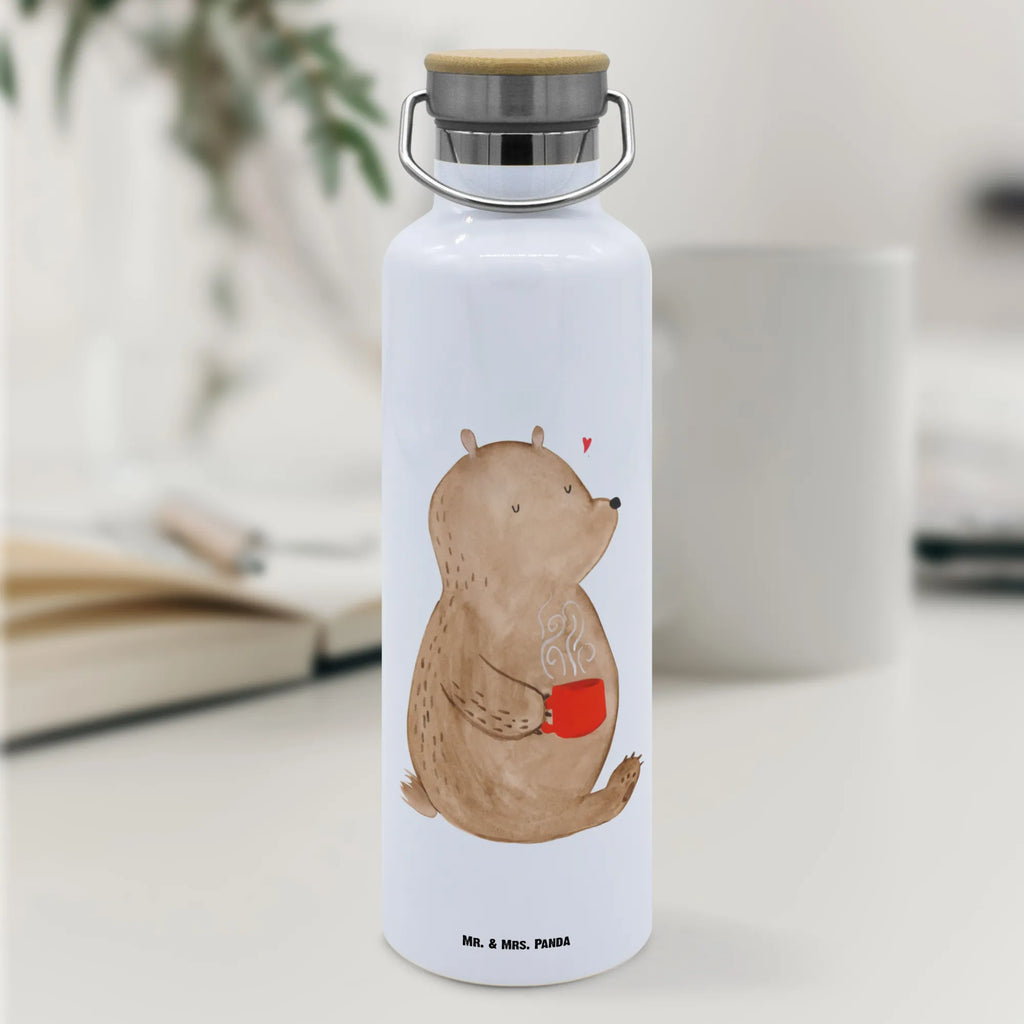 Trinkflasche Bär Kaffee Thermosflasche, Isolierflasche, Edelstahl, Trinkflasche, isoliert, Wamrhaltefunktion, Sportflasche, Flasche zum Sport, Sportlerflasche, Bär, Teddy, Teddybär, Kaffee, Coffee, Bären, guten Morgen, Morgenroutine, Welt erobern, Welt retten, Motivation