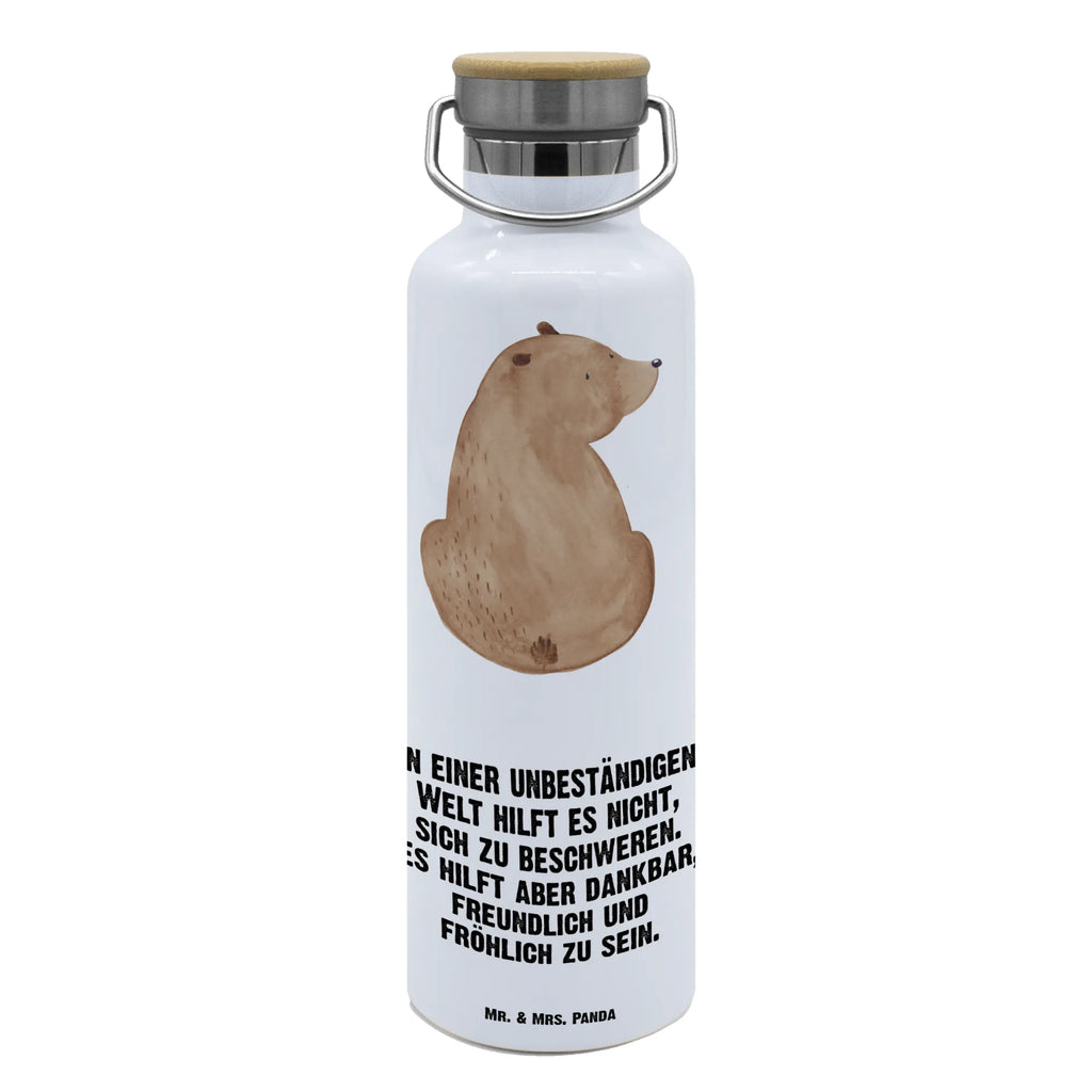 Trinkflasche Bär Schulterblick Thermosflasche, Isolierflasche, Edelstahl, Trinkflasche, isoliert, Wamrhaltefunktion, Sportflasche, Flasche zum Sport, Sportlerflasche, Bär, Teddy, Teddybär, Selbstachtung, Weltansicht, Motivation, Bären, Bärenliebe, Weisheit