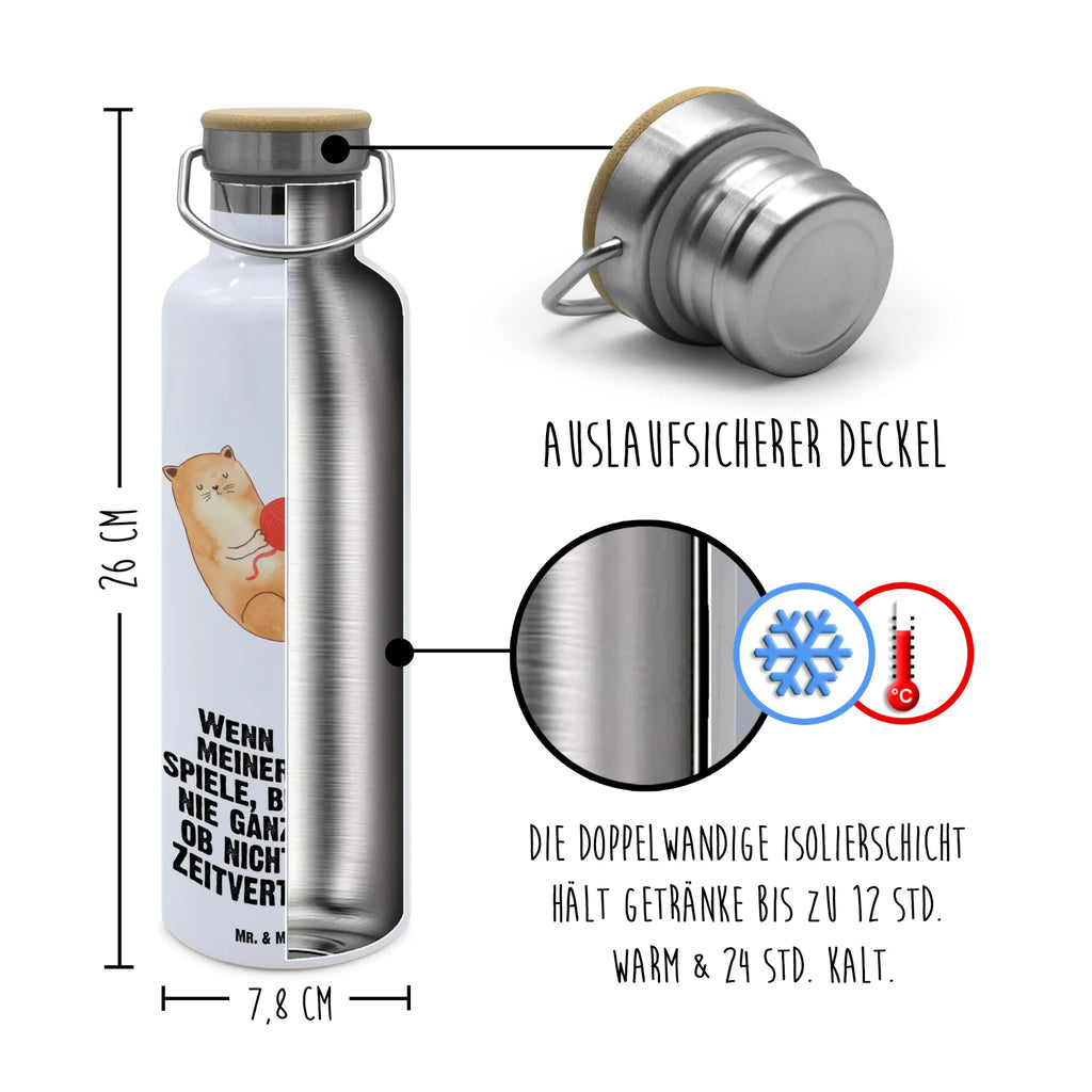 Trinkflasche Katze Wolle Thermosflasche, Isolierflasche, Edelstahl, Trinkflasche, isoliert, Wamrhaltefunktion, Sportflasche, Flasche zum Sport, Sportlerflasche, Katze, Katzenmotiv, Katzenfan, Katzendeko, Katzenfreund, Katzenliebhaber, Katzenprodukte, Katzenartikel, Katzenaccessoires, Katzensouvenirs, Katzenliebhaberprodukte, Katzenmotive, Katzen, Kater, Mietze, Cat, Cats, Katzenhalter, Katzenbesitzerin, Haustier, Wollknäuel, Wolle, Spielen, Spiel, verspielt