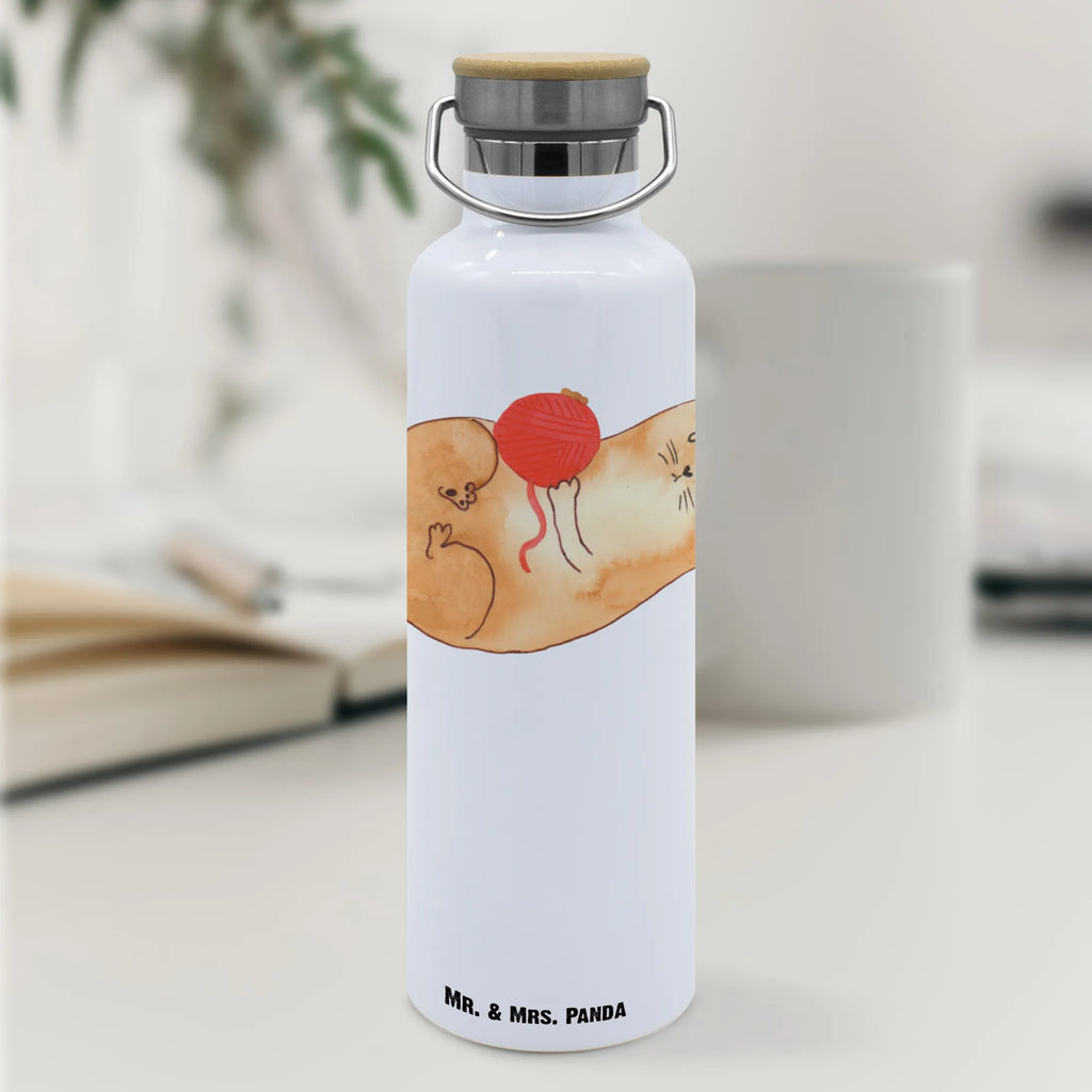 Trinkflasche Katze Wolle Thermosflasche, Isolierflasche, Edelstahl, Trinkflasche, isoliert, Wamrhaltefunktion, Sportflasche, Flasche zum Sport, Sportlerflasche, Katze, Katzenmotiv, Katzenfan, Katzendeko, Katzenfreund, Katzenliebhaber, Katzenprodukte, Katzenartikel, Katzenaccessoires, Katzensouvenirs, Katzenliebhaberprodukte, Katzenmotive, Katzen, Kater, Mietze, Cat, Cats, Katzenhalter, Katzenbesitzerin, Haustier, Wollknäuel, Wolle, Spielen, Spiel, verspielt