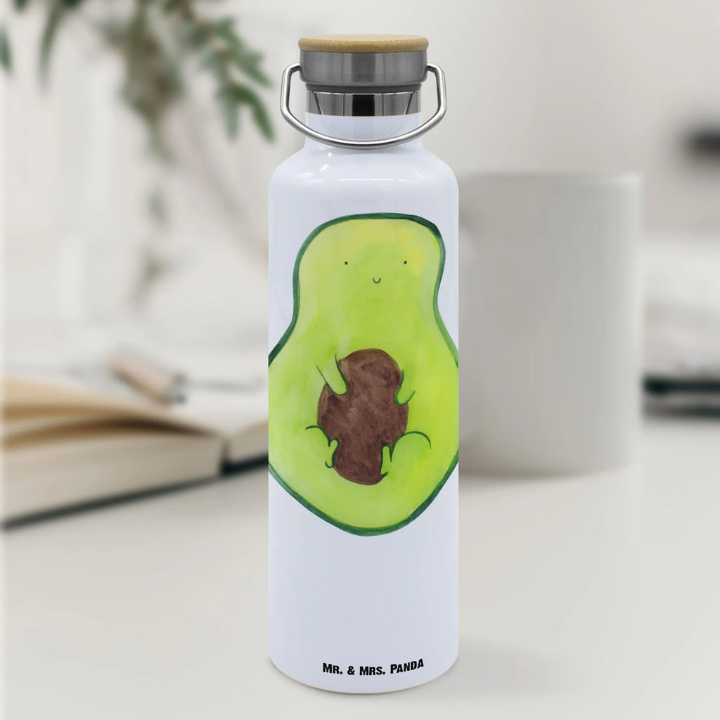 Trinkflasche Avocado Kern Thermosflasche, Isolierflasche, Edelstahl, Trinkflasche, isoliert, Wamrhaltefunktion, Sportflasche, Flasche zum Sport, Sportlerflasche, Avocado, Veggie, Vegan, Gesund, Avokado, Avocadokern, Kern, Pflanze, Spruch Leben