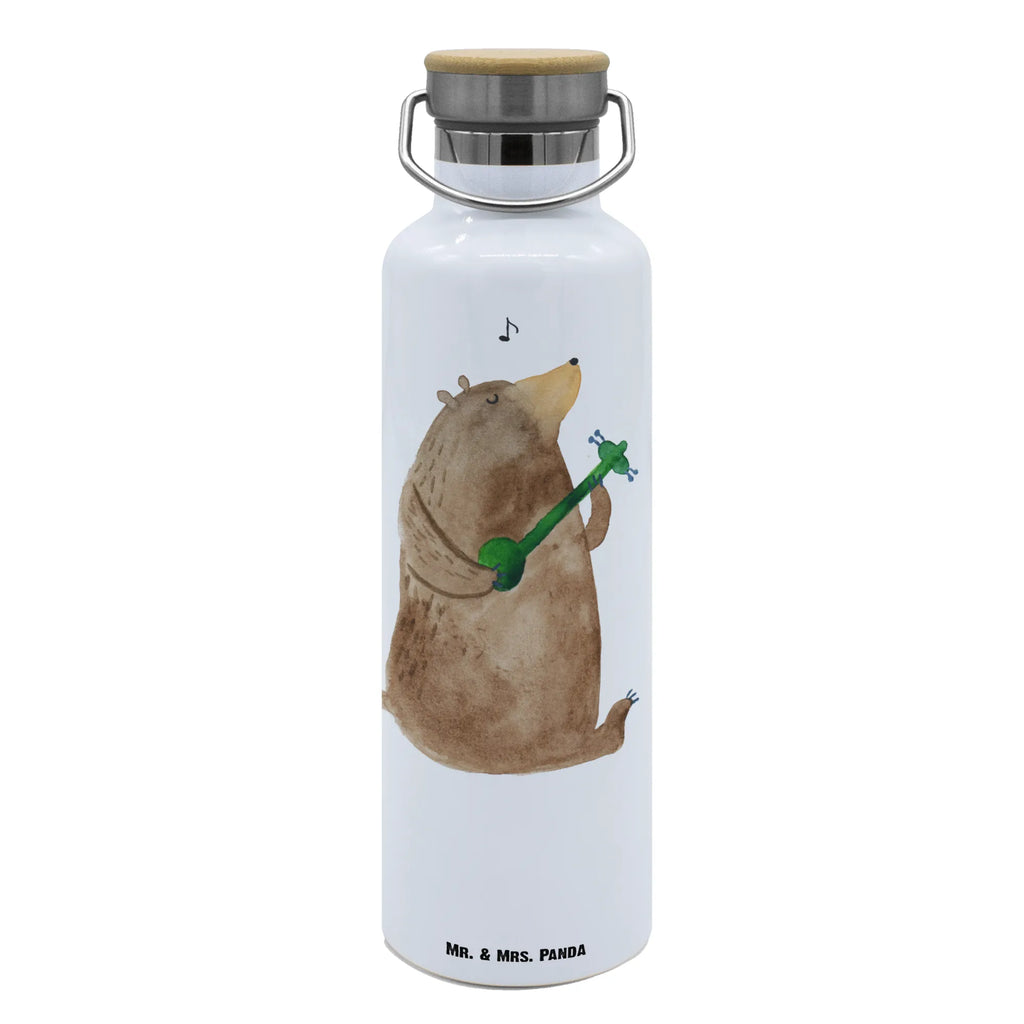 Trinkflasche Bär Gitarre Thermosflasche, Isolierflasche, Edelstahl, Trinkflasche, isoliert, Wamrhaltefunktion, Sportflasche, Flasche zum Sport, Sportlerflasche, Bär, Teddy, Teddybär