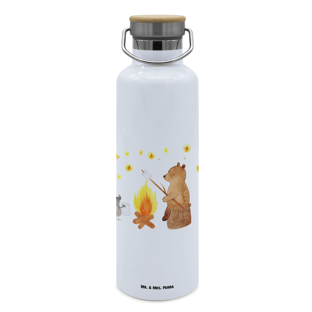 Trinkflasche Bär & Marienkäfer Lagerfeuer Thermosflasche, Isolierflasche, Edelstahl, Trinkflasche, isoliert, Wamrhaltefunktion, Sportflasche, Flasche zum Sport, Sportlerflasche, Bär, Teddy, Teddybär, Lagerfeuer