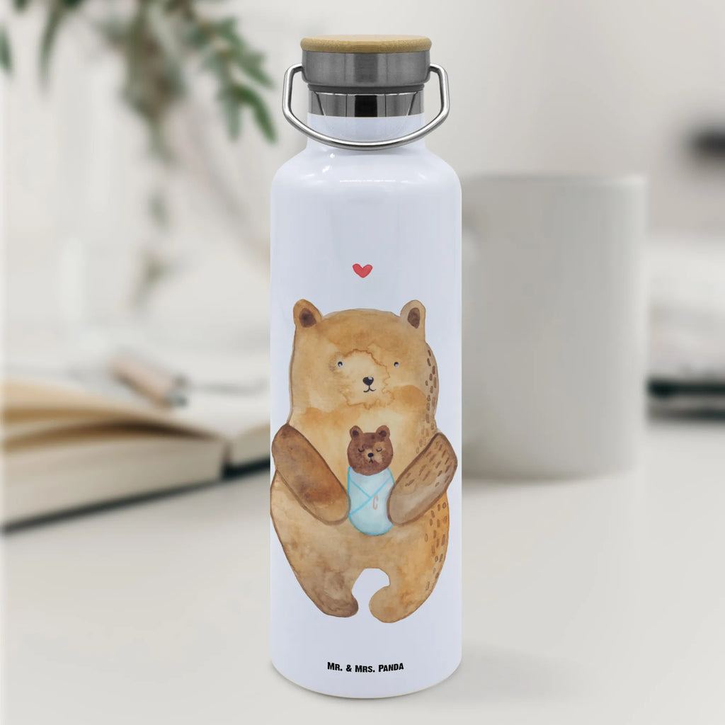 Trinkflasche Bär Baby Thermosflasche, Isolierflasche, Edelstahl, Trinkflasche, isoliert, Wamrhaltefunktion, Sportflasche, Flasche zum Sport, Sportlerflasche, Bär, Teddy, Teddybär, Eltern, Mutter, Baby, Taufe, Geburt, Nichte, Neffe, Enkel, Enkelin, Täufling, Geburtstag, Glückwunsch