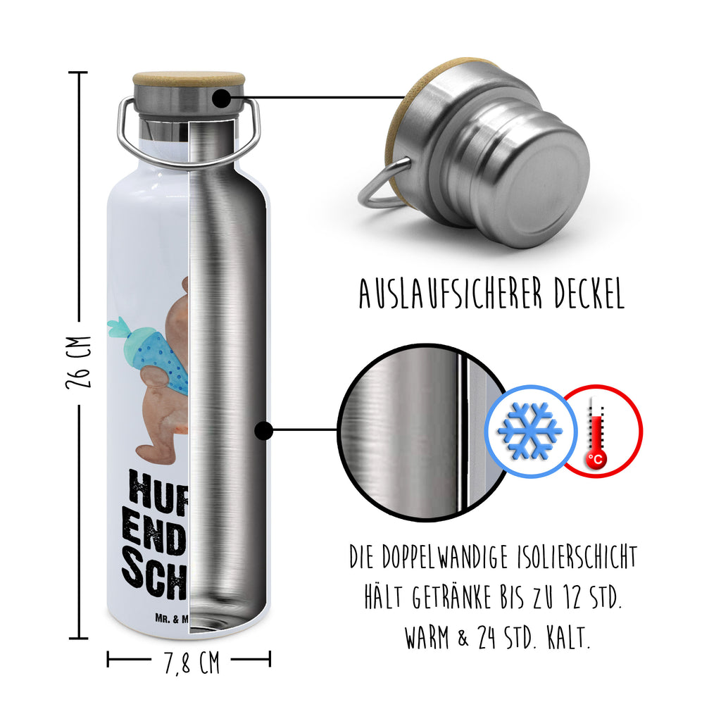 Trinkflasche Bär Schultüte Thermosflasche, Isolierflasche, Edelstahl, Trinkflasche, isoliert, Wamrhaltefunktion, Sportflasche, Flasche zum Sport, Sportlerflasche, Bär, Teddy, Teddybär, Bär Motiv, Schultüte, Erster Schultag Geschenk, Einschulung Geschenk, Schule Geschenk, Grundschule, Schulanfang, Schulbeginn