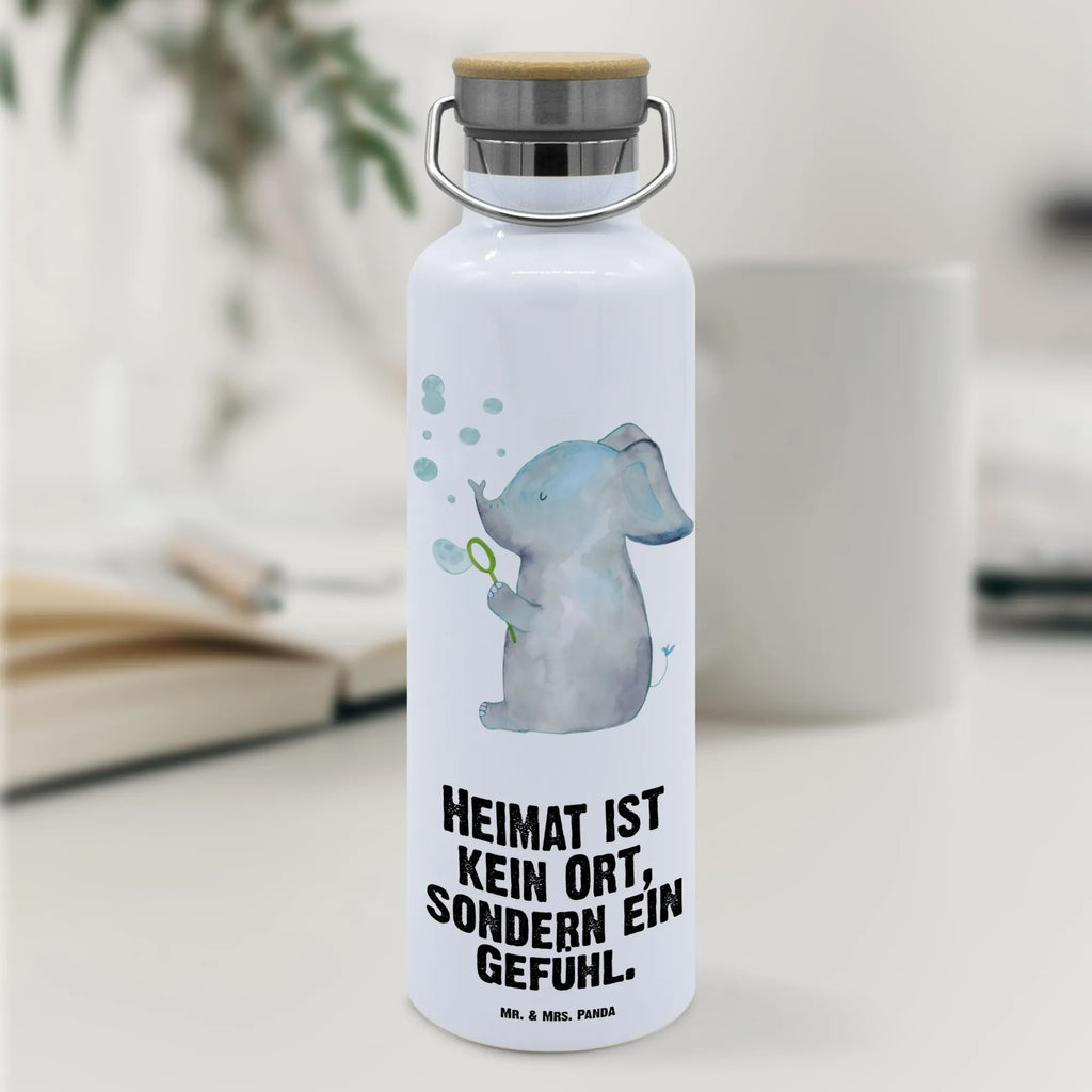 Trinkflasche Elefant Seifenblasen Thermosflasche, Isolierflasche, Edelstahl, Trinkflasche, isoliert, Wamrhaltefunktion, Sportflasche, Flasche zum Sport, Sportlerflasche, Tiermotive, Gute Laune, lustige Sprüche, Tiere, Elefant, Elefanten, Dickhäuter, Rüsseltier, Seifenblasen, Liebe, Heimat, Gefühl. Daheim, Liebesbeweis, Liebesspruch