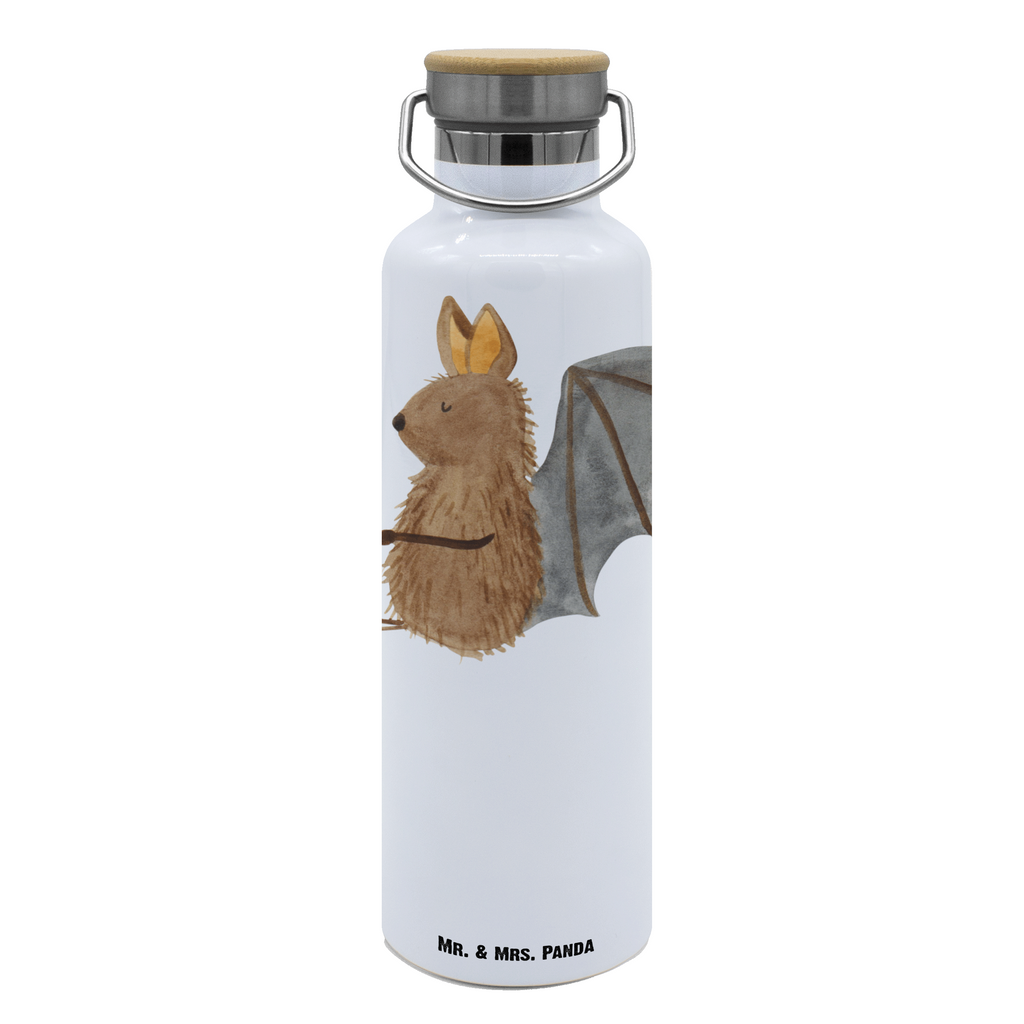 Trinkflasche Fledermaus Sitzen Thermosflasche, Isolierflasche, Edelstahl, Trinkflasche, isoliert, Wamrhaltefunktion, Sportflasche, Flasche zum Sport, Sportlerflasche, Tiermotive, Gute Laune, lustige Sprüche, Tiere, Fledermaus, Fledermäuse, Motivation, entspannen