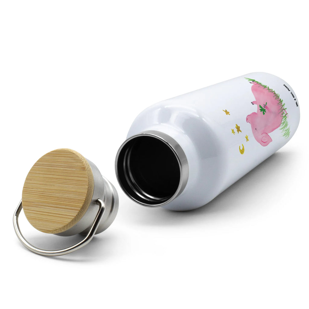 Trinkflasche Schwein Glück Thermosflasche, Isolierflasche, Edelstahl, Trinkflasche, isoliert, Wamrhaltefunktion, Sportflasche, Flasche zum Sport, Sportlerflasche, Tiermotive, Gute Laune, lustige Sprüche, Tiere, Glücksschwein. Glück, Schwein, Schweinchen, Sterne, Sernchen, Ziele, Träume, Motivation, Glücksbringer