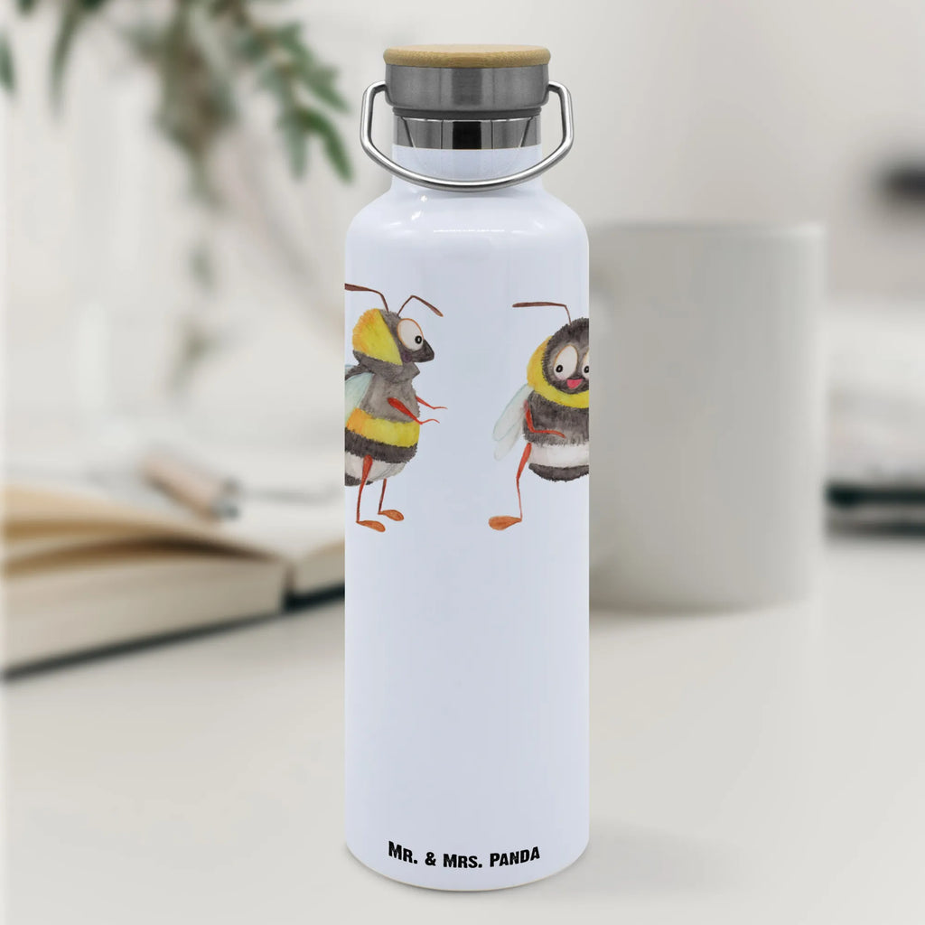 Trinkflasche Hummeln Kleeblatt Thermosflasche, Isolierflasche, Edelstahl, Trinkflasche, isoliert, Wamrhaltefunktion, Sportflasche, Flasche zum Sport, Sportlerflasche, Tiermotive, Gute Laune, lustige Sprüche, Tiere, Hummel, Biene, Spruch positiv, Biene Deko, Spruch schön, glücklich sein, glücklich werden, Spruch fröhlich