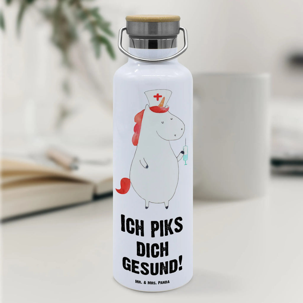 Trinkflasche Einhorn Krankenschwester Thermosflasche, Isolierflasche, Edelstahl, Trinkflasche, isoliert, Wamrhaltefunktion, Sportflasche, Flasche zum Sport, Sportlerflasche, Einhorn, Einhörner, Einhorn Deko, Pegasus, Unicorn, Krankenschwester Geschenk, Krankenpfleger Geschenk, Krankenpflegerin, Krankenschwester Dankeschön, Krankenhaus, Ärztin Geschenk