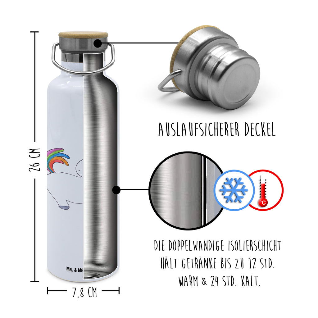 Trinkflasche Einhorn Stolzieren Thermosflasche, Isolierflasche, Edelstahl, Trinkflasche, isoliert, Wamrhaltefunktion, Sportflasche, Flasche zum Sport, Sportlerflasche, Einhorn, Einhörner, Einhorn Deko, Pegasus, Unicorn, stolz, anders, bunt, Pferd, Reiter, Reiten, Freundin, Geschenk