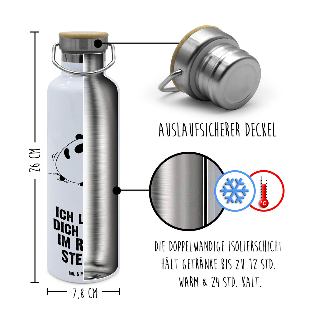 Trinkflasche Panda Zusammenhalt Thermosflasche, Isolierflasche, Edelstahl, Trinkflasche, isoliert, Wamrhaltefunktion, Sportflasche, Flasche zum Sport, Sportlerflasche