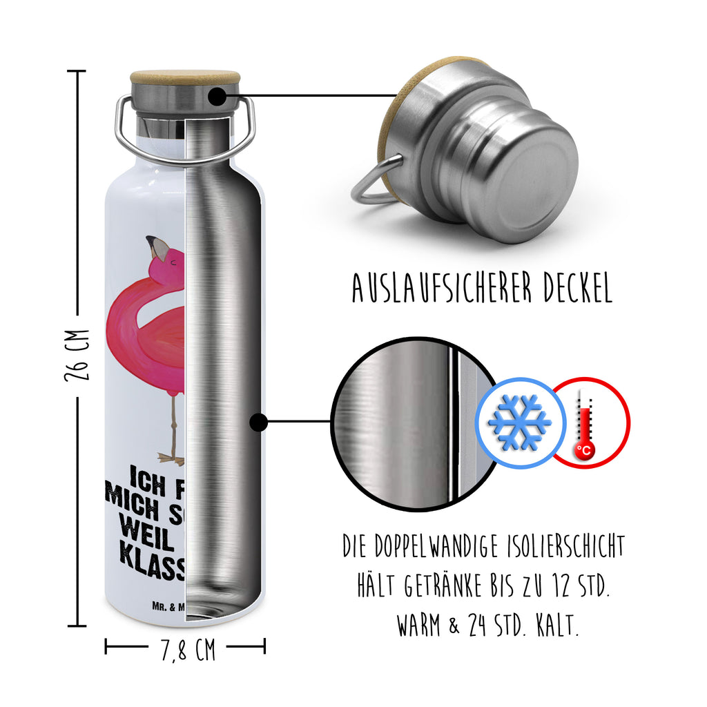 Trinkflasche Flamingo Stolz Thermosflasche, Isolierflasche, Edelstahl, Trinkflasche, isoliert, Wamrhaltefunktion, Sportflasche, Flasche zum Sport, Sportlerflasche, Flamingo, stolz, Freude, Selbstliebe, Selbstakzeptanz, Freundin, beste Freundin, Tochter, Mama, Schwester