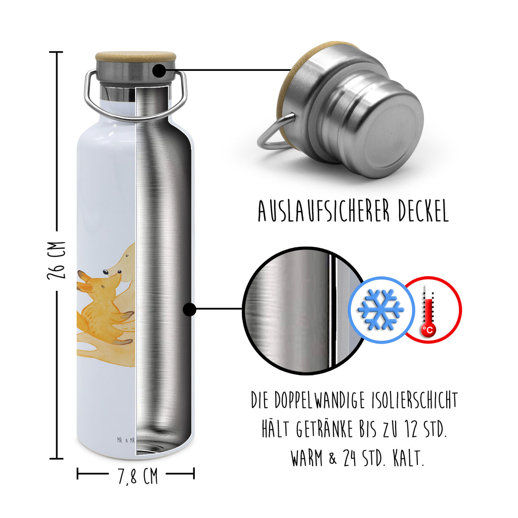 Trinkflasche Fuchs Mama Thermosflasche, Isolierflasche, Edelstahl, Trinkflasche, isoliert, Wamrhaltefunktion, Sportflasche, Flasche zum Sport, Sportlerflasche, Familie, Vatertag, Muttertag, Bruder, Schwester, Mama, Papa, Oma, Opa, Mutter, Tochter, Lieblingstochter, Beste Tochter, Geschenk