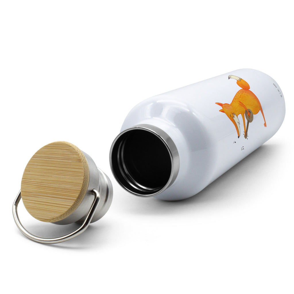 Trinkflasche Fuchs Gitarre Thermosflasche, Isolierflasche, Edelstahl, Trinkflasche, isoliert, Wamrhaltefunktion, Sportflasche, Flasche zum Sport, Sportlerflasche, Fuchs, Füchse, Geschenk Musiker, Musik Spruch, Musikerin, Sänger, Sängerin, Gitarre