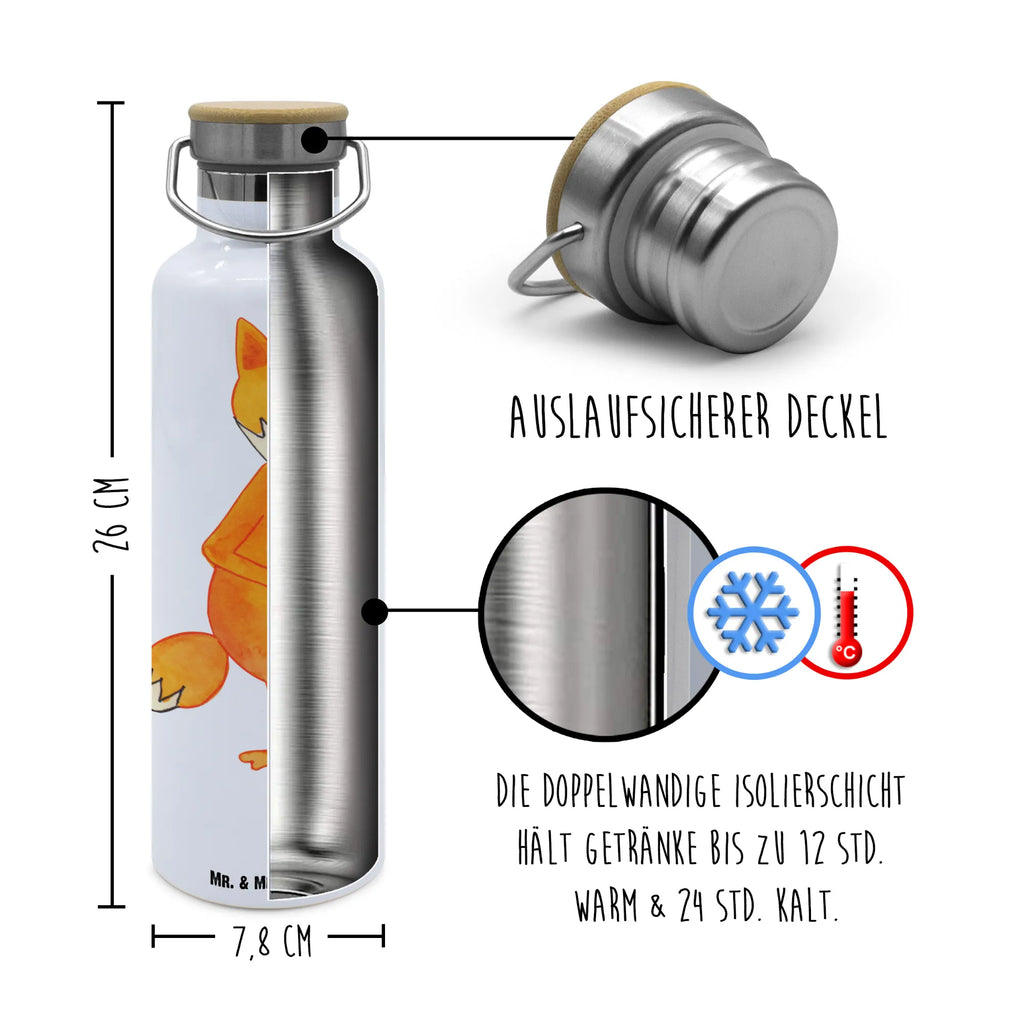 Trinkflasche Fuchs Lord Thermosflasche, Isolierflasche, Edelstahl, Trinkflasche, isoliert, Wamrhaltefunktion, Sportflasche, Flasche zum Sport, Sportlerflasche, Fuchs, Füchse, tröstende Worte, Spruch lustig, Liebeskummer Geschenk, Motivation Spruch, Problemlösung