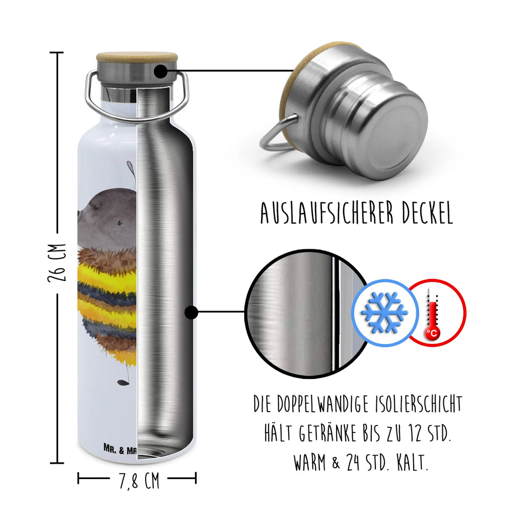 Trinkflasche Hummel flauschig Thermosflasche, Isolierflasche, Edelstahl, Trinkflasche, isoliert, Wamrhaltefunktion, Sportflasche, Flasche zum Sport, Sportlerflasche, Tiermotive, Gute Laune, lustige Sprüche, Tiere, Hummel, Flauschig, Biene, Blume, Natur