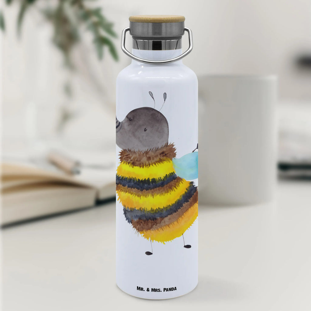 Trinkflasche Hummel flauschig Thermosflasche, Isolierflasche, Edelstahl, Trinkflasche, isoliert, Wamrhaltefunktion, Sportflasche, Flasche zum Sport, Sportlerflasche, Tiermotive, Gute Laune, lustige Sprüche, Tiere, Hummel, Flauschig, Biene, Blume, Natur