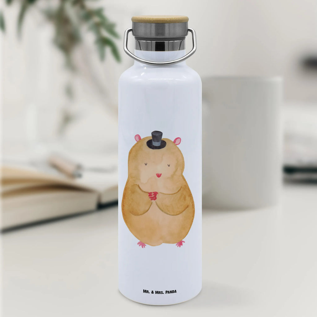 Trinkflasche Hamster Hut Thermosflasche, Isolierflasche, Edelstahl, Trinkflasche, isoliert, Wamrhaltefunktion, Sportflasche, Flasche zum Sport, Sportlerflasche, Tiermotive, Gute Laune, lustige Sprüche, Tiere, Hamster, Hut, Magier, Zylinder, Zwerghamster, Zauberer