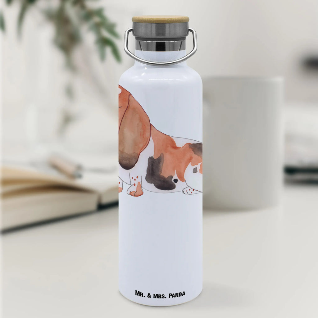 Trinkflasche Hund Basset Hound Thermosflasche, Isolierflasche, Edelstahl, Trinkflasche, isoliert, Wamrhaltefunktion, Sportflasche, Flasche zum Sport, Sportlerflasche, Hund, Hundemotiv, Haustier, Hunderasse, Tierliebhaber, Hundebesitzer, Sprüche, Basset Hound, Basset, Hundeliebe, kinderlos