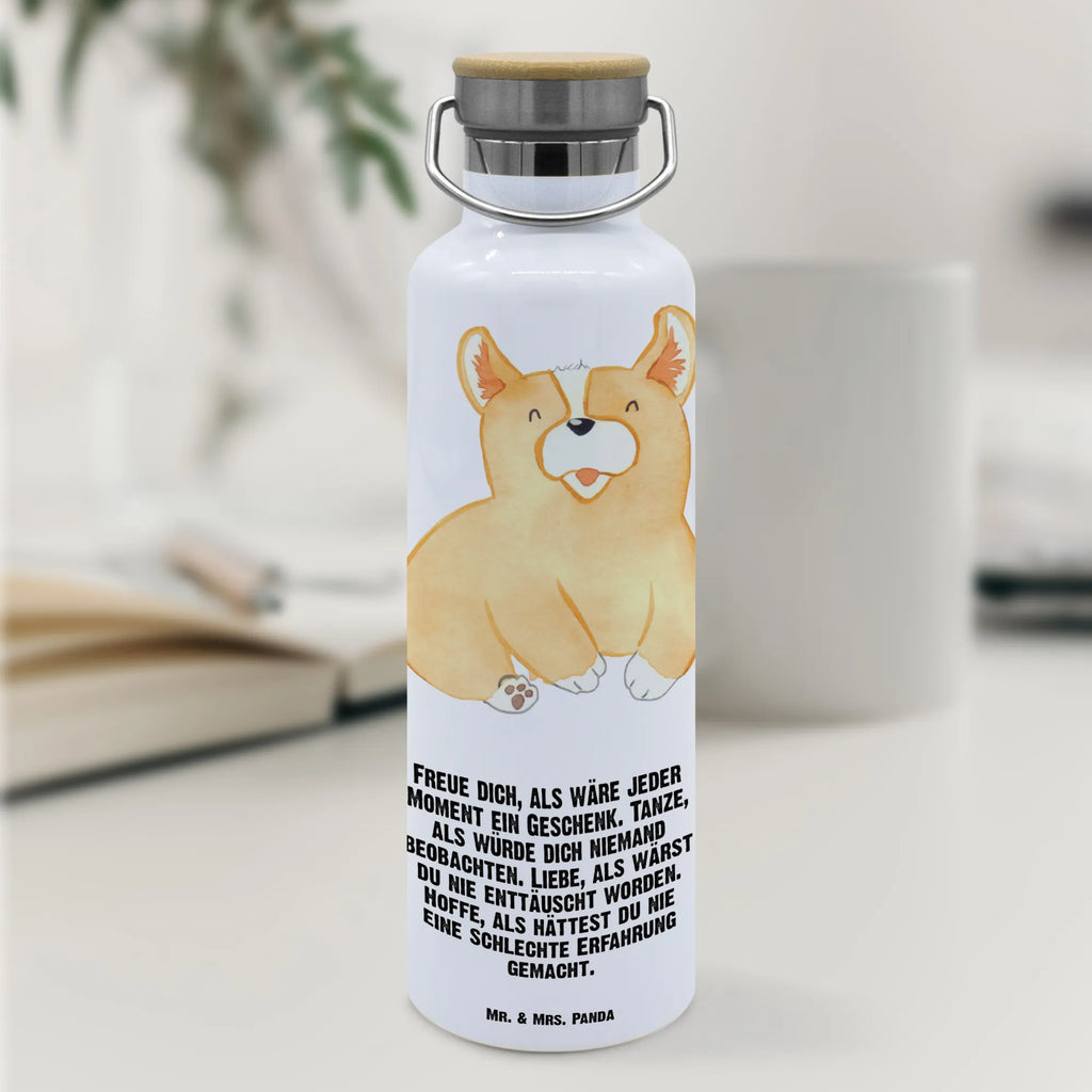 Trinkflasche Corgie Thermosflasche, Isolierflasche, Edelstahl, Trinkflasche, isoliert, Wamrhaltefunktion, Sportflasche, Flasche zum Sport, Sportlerflasche, Hund, Hundemotiv, Haustier, Hunderasse, Tierliebhaber, Hundebesitzer, Sprüche, Corgie, Welsh Corgie Pembroke, britisch, Motivation, Spruch, Hundespruch, Lebensfreude