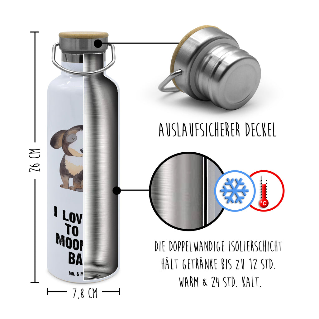 Trinkflasche Hund Entspannen Thermosflasche, Isolierflasche, Edelstahl, Trinkflasche, isoliert, Wamrhaltefunktion, Sportflasche, Flasche zum Sport, Sportlerflasche, Hund, Hundemotiv, Haustier, Hunderasse, Tierliebhaber, Hundebesitzer, Sprüche, schwarzer Hund, Hundeliebe, Liebe, Hundeglück