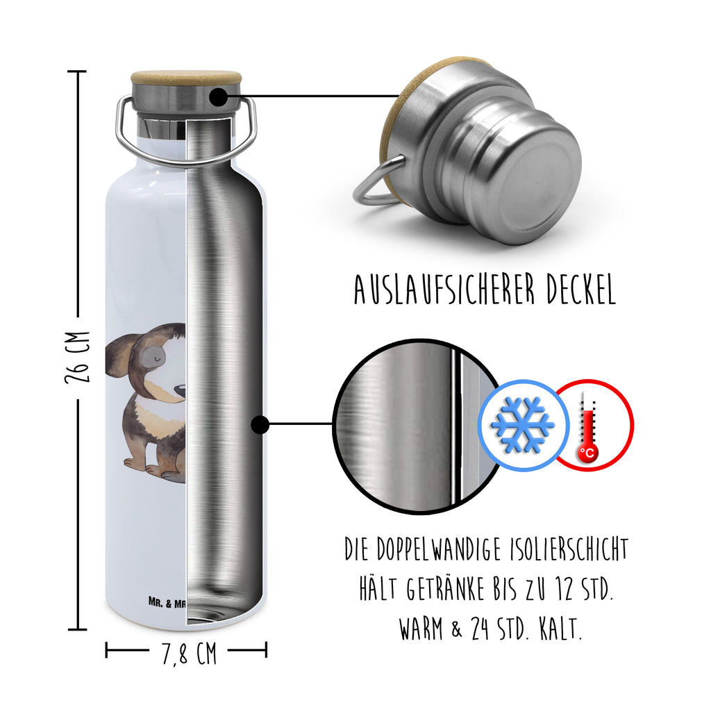 Trinkflasche Hund Entspannen Thermosflasche, Isolierflasche, Edelstahl, Trinkflasche, isoliert, Wamrhaltefunktion, Sportflasche, Flasche zum Sport, Sportlerflasche, Hund, Hundemotiv, Haustier, Hunderasse, Tierliebhaber, Hundebesitzer, Sprüche, schwarzer Hund, Hundeliebe, Liebe, Hundeglück