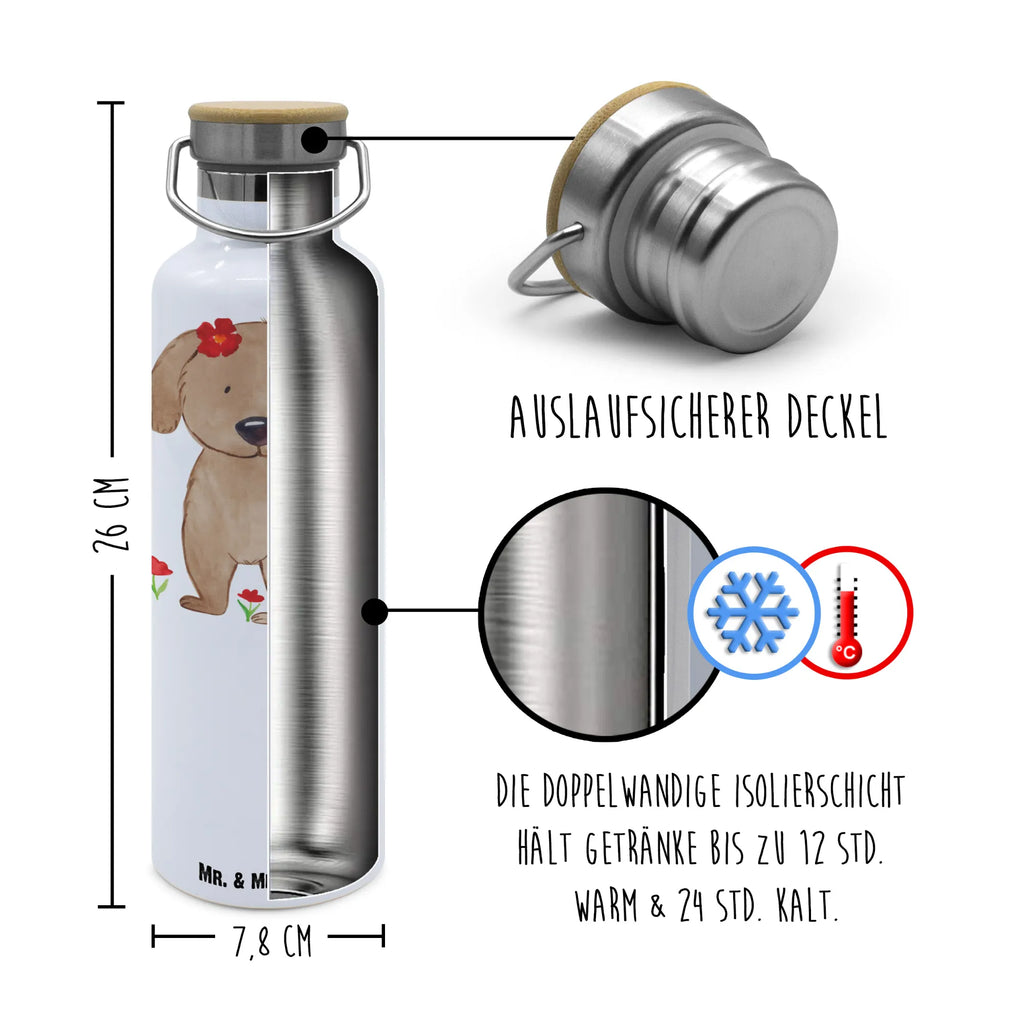 Trinkflasche Hund Dame Thermosflasche, Isolierflasche, Edelstahl, Trinkflasche, isoliert, Wamrhaltefunktion, Sportflasche, Flasche zum Sport, Sportlerflasche, Hund, Hundemotiv, Haustier, Hunderasse, Tierliebhaber, Hundebesitzer, Sprüche, Hunde, Hundeliebe, Hundeglück, Liebe, Frauchen