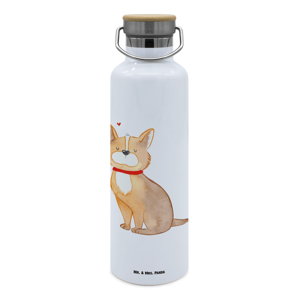 Trinkflasche Hund Glück Thermosflasche, Isolierflasche, Edelstahl, Trinkflasche, isoliert, Wamrhaltefunktion, Sportflasche, Flasche zum Sport, Sportlerflasche, Hund, Hundemotiv, Haustier, Hunderasse, Tierliebhaber, Hundebesitzer, Sprüche, Corgie, Hundeliebe, Spruch, Hundemama, Liebe