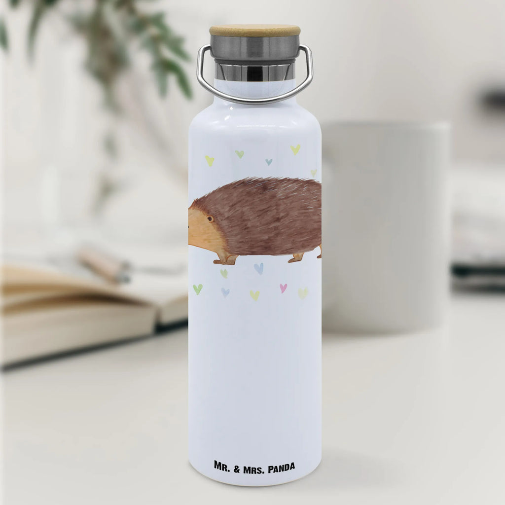 Trinkflasche Igel Herzen Thermosflasche, Isolierflasche, Edelstahl, Trinkflasche, isoliert, Wamrhaltefunktion, Sportflasche, Flasche zum Sport, Sportlerflasche, Tiermotive, Gute Laune, lustige Sprüche, Tiere, Liebe, Herz, Herzen, Igel, Vertrauen, Kuss, Leben