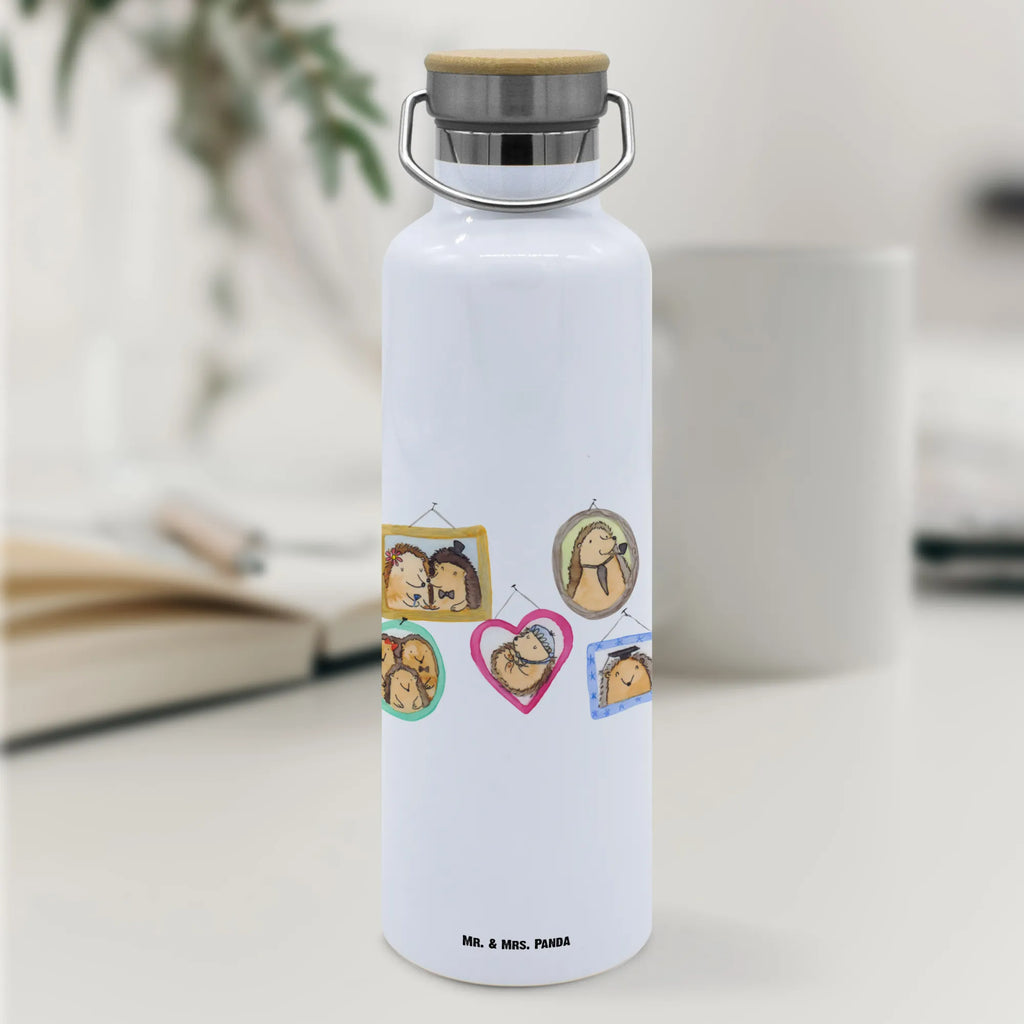 Trinkflasche Igel Familie Thermosflasche, Isolierflasche, Edelstahl, Trinkflasche, isoliert, Wamrhaltefunktion, Sportflasche, Flasche zum Sport, Sportlerflasche, Familie, Vatertag, Muttertag, Bruder, Schwester, Mama, Papa, Oma, Opa, Liebe, Igel, Bilder, Zusammenhalt, Glück