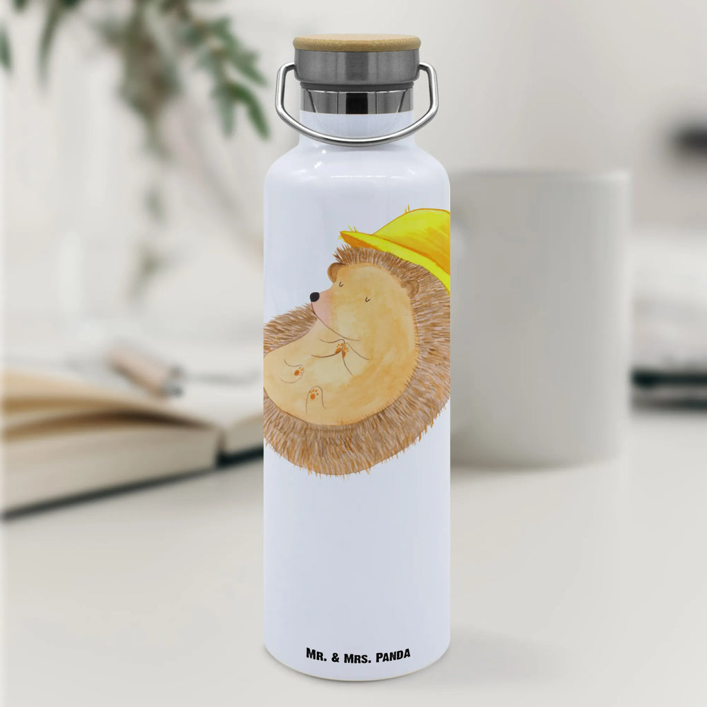 Trinkflasche Igel Beten Thermosflasche, Isolierflasche, Edelstahl, Trinkflasche, isoliert, Wamrhaltefunktion, Sportflasche, Flasche zum Sport, Sportlerflasche, Tiermotive, Gute Laune, lustige Sprüche, Tiere, Igel, Igel mit Hut, Sonnenhut, Gott, Amen, beten, Leben, Dankbarkeit, Dankbar sein, dankbar, genießen