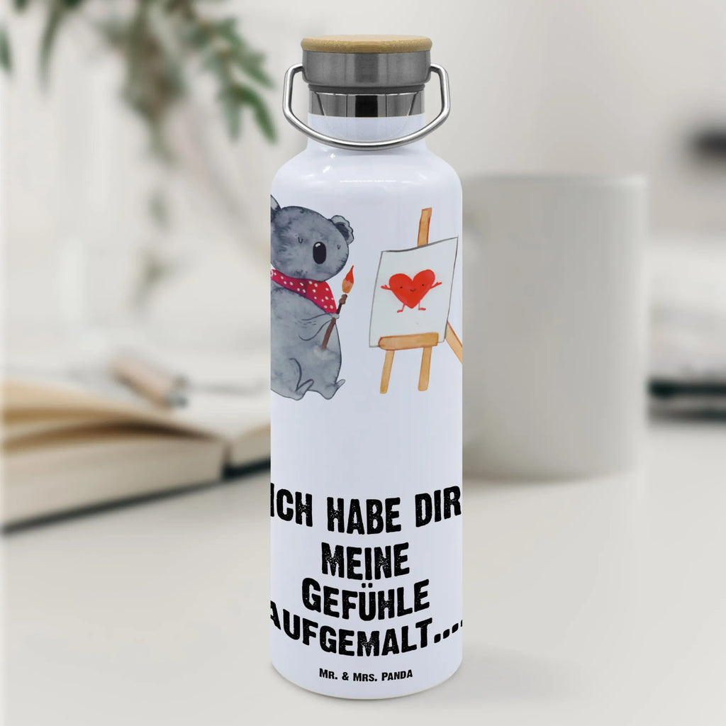 Trinkflasche Koala Künstler Thermosflasche, Isolierflasche, Edelstahl, Trinkflasche, isoliert, Wamrhaltefunktion, Sportflasche, Flasche zum Sport, Sportlerflasche, Koala, Koalabär, Liebe, Liebensbeweis, Liebesgeschenk, Gefühle, Künstler, zeichnen