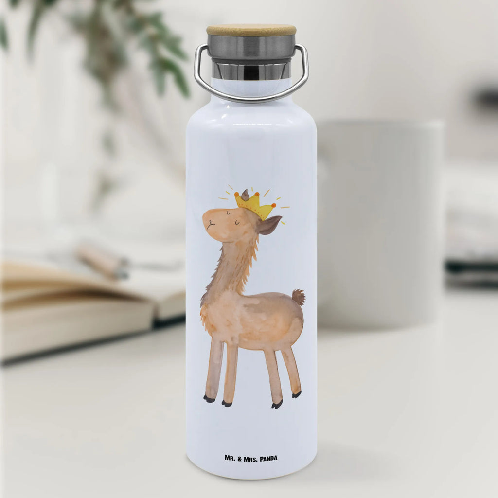 Trinkflasche Lama König Thermosflasche, Isolierflasche, Edelstahl, Trinkflasche, isoliert, Wamrhaltefunktion, Sportflasche, Flasche zum Sport, Sportlerflasche, Lama, Alpaka, Lamas, König, Königin, Freundin, Mama, Papa, Büro Kollege, Kollegin, Chef, Vorgesetzter, Abi, Abitur