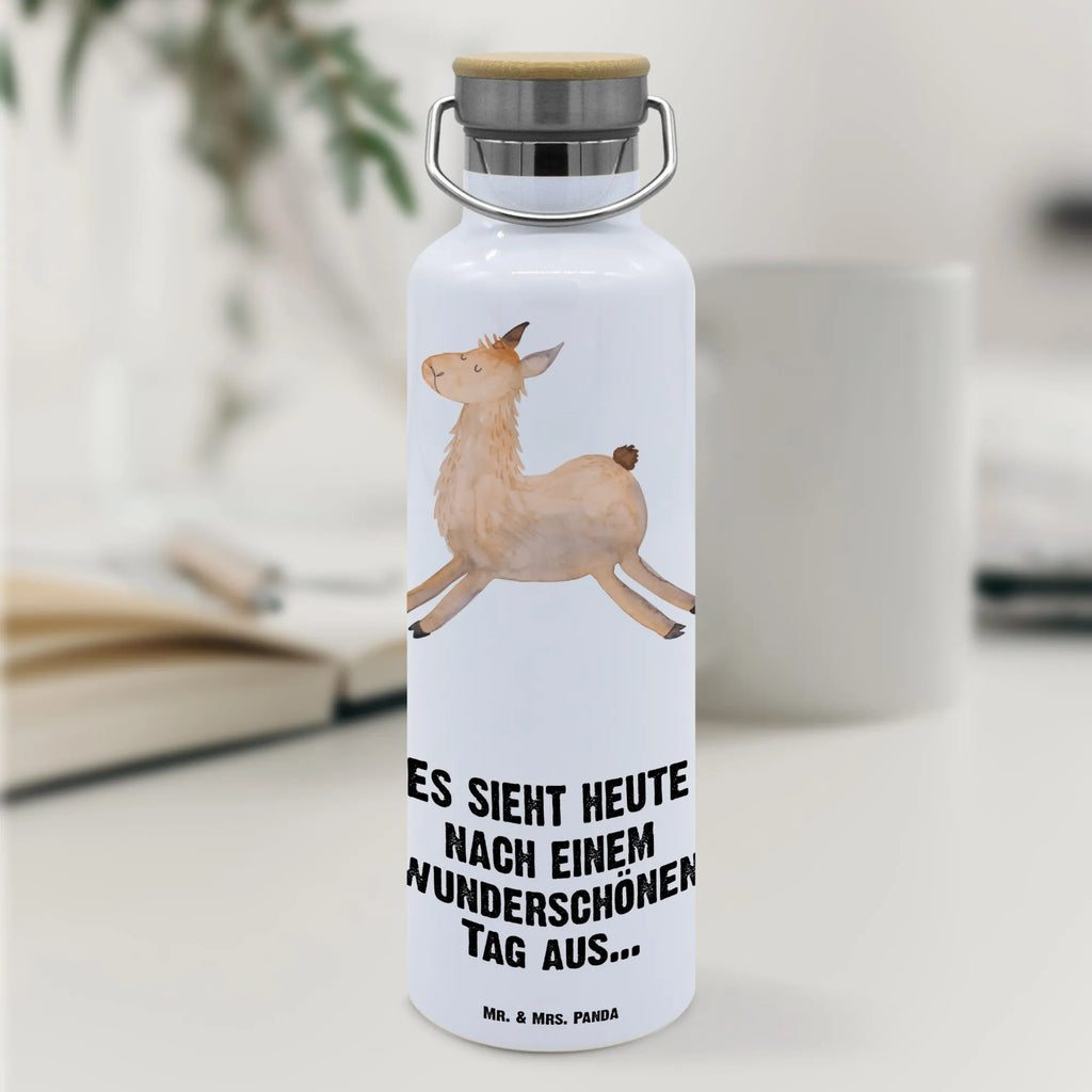 Trinkflasche Lama Springen Thermosflasche, Isolierflasche, Edelstahl, Trinkflasche, isoliert, Wamrhaltefunktion, Sportflasche, Flasche zum Sport, Sportlerflasche, Lama, Alpaka, Lamas, Lieblingstag, Happy day, fröhlich, Glück, Freundin, Liebeskummer, Neustart, guten Morgen, Start, Prüfung, Abitur