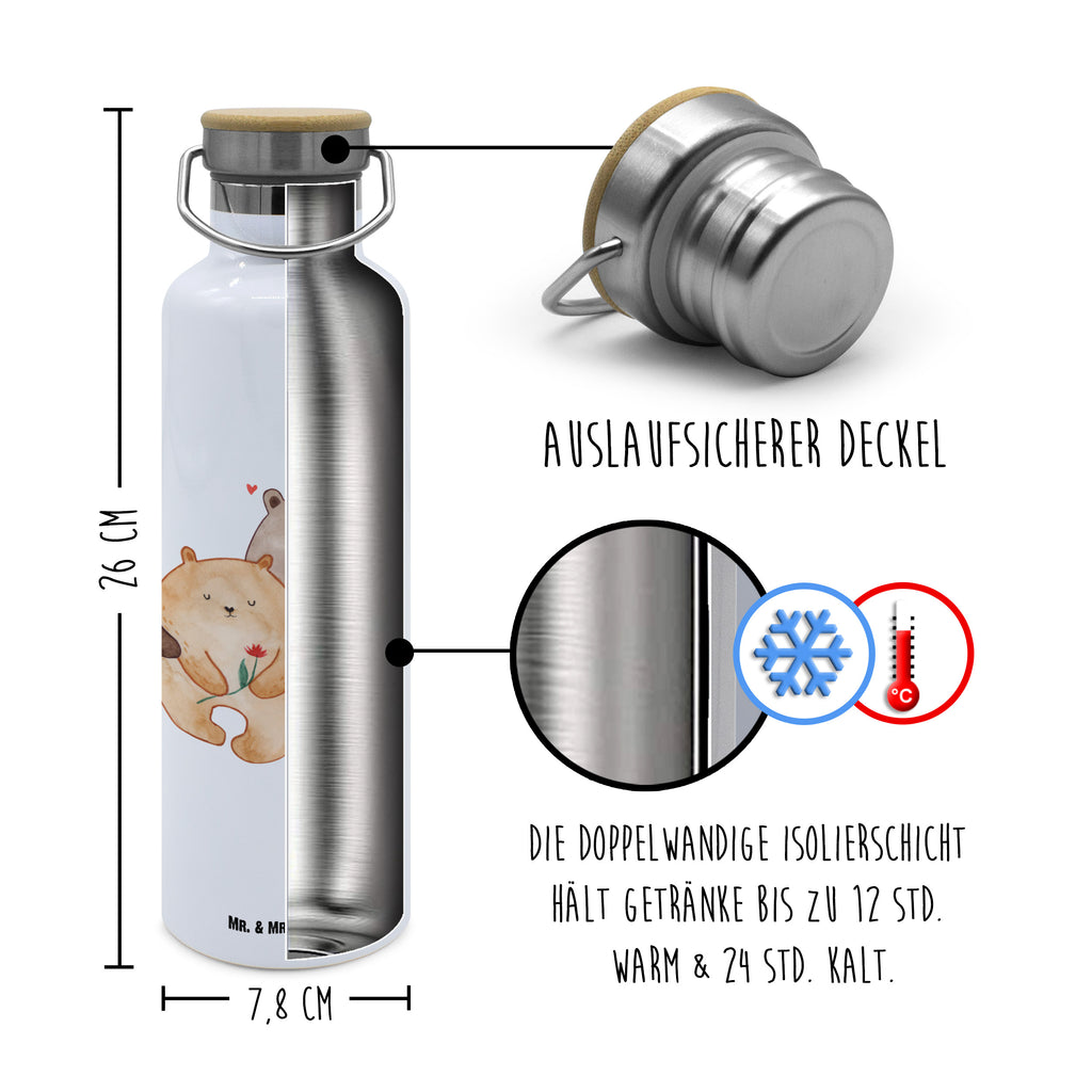 Trinkflasche Bären Liebe Thermosflasche, Isolierflasche, Edelstahl, Trinkflasche, isoliert, Wamrhaltefunktion, Sportflasche, Flasche zum Sport, Sportlerflasche, Liebe, Partner, Freund, Freundin, Ehemann, Ehefrau, Heiraten, Verlobung, Heiratsantrag, Liebesgeschenk, Jahrestag, Hocheitstag, Verliebt, Verlobt, Verheiratet, Geschenk Freundin, Geschenk Freund, Liebesbeweis, Hochzeitstag, Geschenk Hochzeit, Bären, Bärchen, Bär