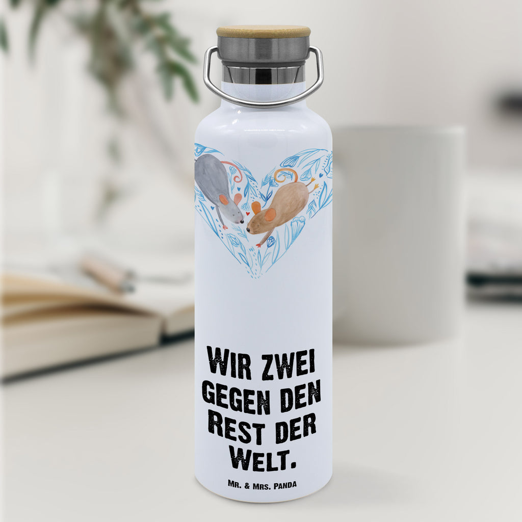 Trinkflasche Mäuse Herz Thermosflasche, Isolierflasche, Edelstahl, Trinkflasche, isoliert, Wamrhaltefunktion, Sportflasche, Flasche zum Sport, Sportlerflasche, Liebe, Partner, Freund, Freundin, Ehemann, Ehefrau, Heiraten, Verlobung, Heiratsantrag, Liebesgeschenk, Jahrestag, Hocheitstag, Maus, Mäuse, Liebesbotschaft, Liebesbeweis, Hochzeit, Lieblingsmensch, Gemeinsamkeit, Love, Geschenk für zwei