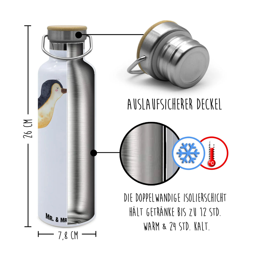 Trinkflasche Pinguin Liebe Thermosflasche, Isolierflasche, Edelstahl, Trinkflasche, isoliert, Wamrhaltefunktion, Sportflasche, Flasche zum Sport, Sportlerflasche, Liebe, Partner, Freund, Freundin, Ehemann, Ehefrau, Heiraten, Verlobung, Heiratsantrag, Liebesgeschenk, Jahrestag, Hocheitstag, Pinguin, Pinguine, Pinguin Paar, Pinguinpaar, Pinguin Liebe, Paar, Pärchen. Liebespaar, Liebesbeweis, Liebesspruch, Hochzeitstag, Geschenk Freund, Geschenk Freundin, Verlobte, Verlobter, Love, Geschenk Hochzeitstag, Geschenkidee, Hochzeit, Gastgeschenk