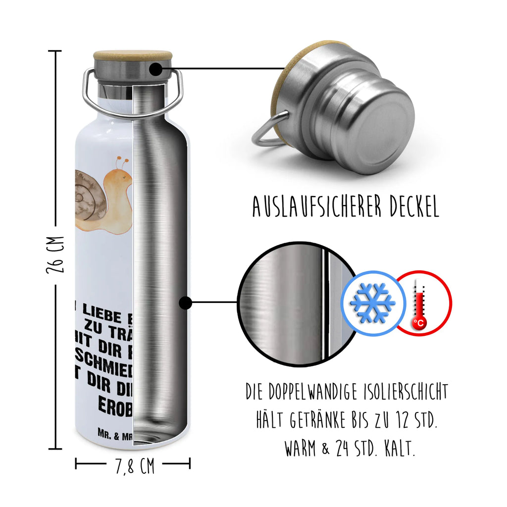 Trinkflasche Schnecken Liebe Thermosflasche, Isolierflasche, Edelstahl, Trinkflasche, isoliert, Wamrhaltefunktion, Sportflasche, Flasche zum Sport, Sportlerflasche, Liebe, Partner, Freund, Freundin, Ehemann, Ehefrau, Heiraten, Verlobung, Heiratsantrag, Liebesgeschenk, Jahrestag, Hocheitstag