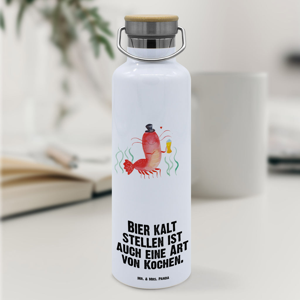 Trinkflasche Hummer Weizen Thermosflasche, Isolierflasche, Edelstahl, Trinkflasche, isoliert, Wamrhaltefunktion, Sportflasche, Flasche zum Sport, Sportlerflasche, Meerestiere, Meer, Urlaub, Garnele, Garnelen, Bier, Kochen, Männerhaushalt, Junggeselle, Junggesellin, Bierliebhaber, Kneipe, Gasthaus, Wirtschaft