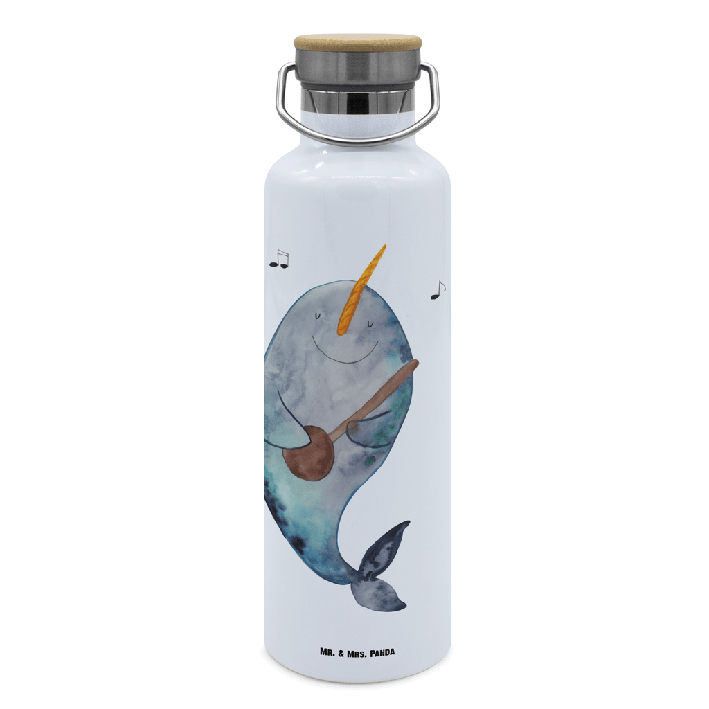 Trinkflasche Narwal Gitarre Thermosflasche, Isolierflasche, Edelstahl, Trinkflasche, isoliert, Wamrhaltefunktion, Sportflasche, Flasche zum Sport, Sportlerflasche, Meerestiere, Meer, Urlaub, Narwal, Wal, Tanzen, Probleme, Problemlösung, Frust, Gespräche, Gitarre