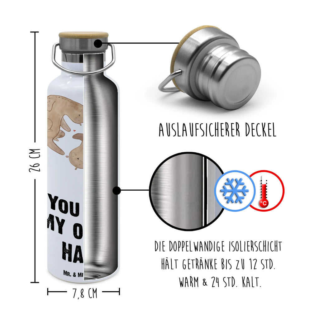 Trinkflasche Otter Herz Thermosflasche, Isolierflasche, Edelstahl, Trinkflasche, isoliert, Wamrhaltefunktion, Sportflasche, Flasche zum Sport, Sportlerflasche, Otter, Fischotter, Seeotter, Liebe, Herz, Liebesbeweis, Liebesgeschenk, Bessere Hälfte, Love you, Jahrestag, Hochzeitstag, Verlobung, gemeinsames Leben