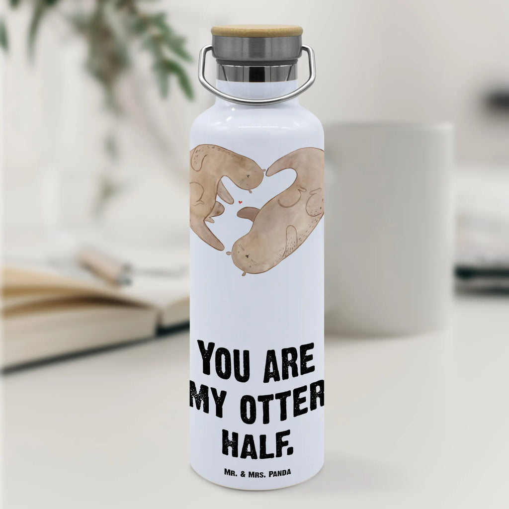 Trinkflasche Otter Herz Thermosflasche, Isolierflasche, Edelstahl, Trinkflasche, isoliert, Wamrhaltefunktion, Sportflasche, Flasche zum Sport, Sportlerflasche, Otter, Fischotter, Seeotter, Liebe, Herz, Liebesbeweis, Liebesgeschenk, Bessere Hälfte, Love you, Jahrestag, Hochzeitstag, Verlobung, gemeinsames Leben