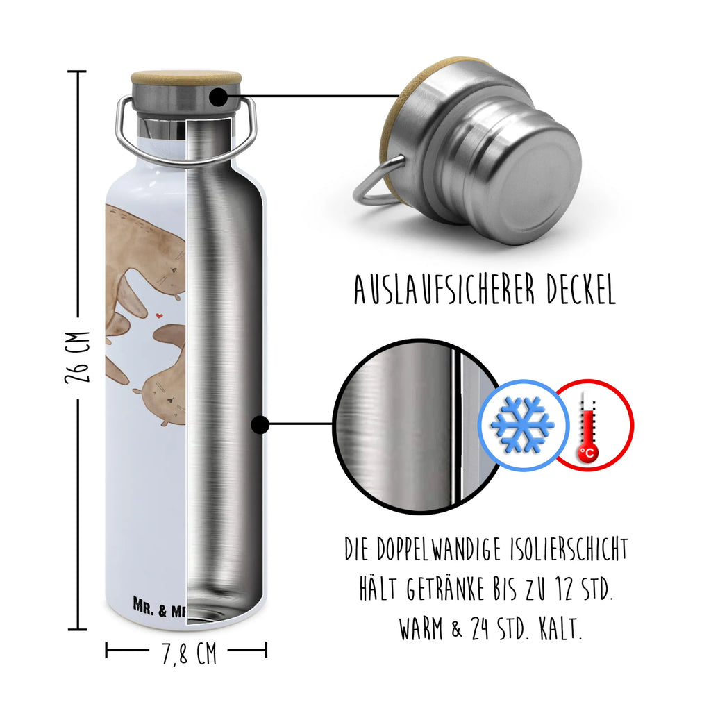 Trinkflasche Otter Herz Thermosflasche, Isolierflasche, Edelstahl, Trinkflasche, isoliert, Wamrhaltefunktion, Sportflasche, Flasche zum Sport, Sportlerflasche, Otter, Fischotter, Seeotter, Liebe, Herz, Liebesbeweis, Liebesgeschenk, Bessere Hälfte, Love you, Jahrestag, Hochzeitstag, Verlobung, gemeinsames Leben