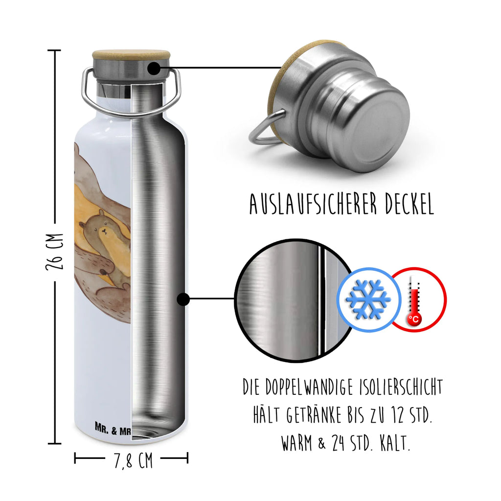 Trinkflasche Otter Kind Thermosflasche, Isolierflasche, Edelstahl, Trinkflasche, isoliert, Wamrhaltefunktion, Sportflasche, Flasche zum Sport, Sportlerflasche, Otter, Fischotter, Seeotter, Otter Seeotter See Otter