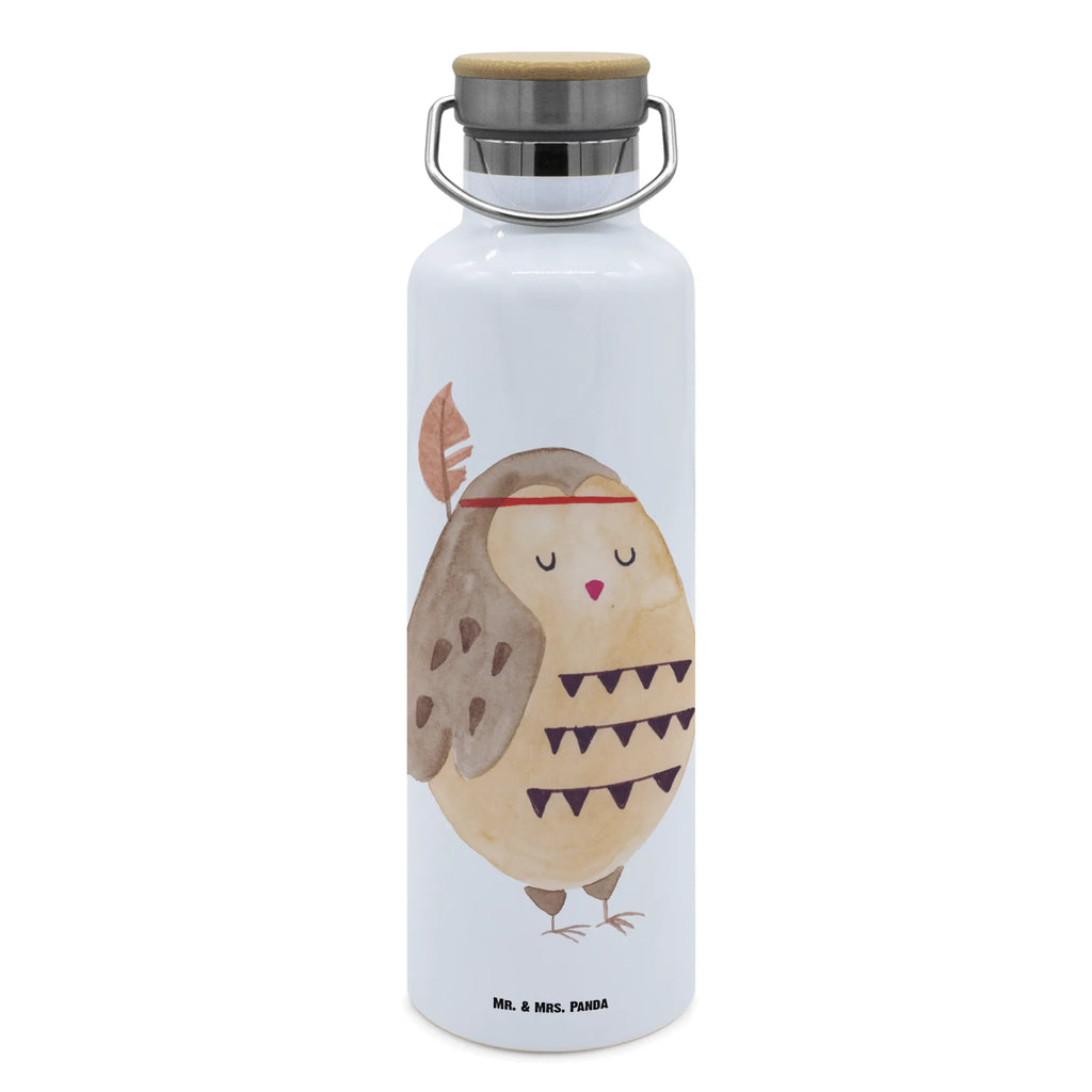 Trinkflasche Eule Federschmuck Thermosflasche, Isolierflasche, Edelstahl, Trinkflasche, isoliert, Wamrhaltefunktion, Sportflasche, Flasche zum Sport, Sportlerflasche, Eule, Eule Deko, Owl, Das Leben ist ein Abenteuer, Reisespruch, Federschmuck, Dekoration