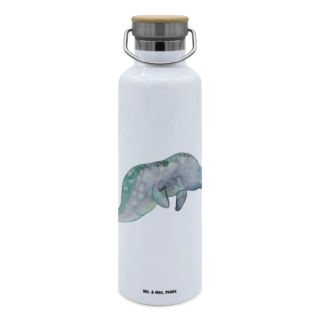 Trinkflasche Seekuh Chillen Thermosflasche, Isolierflasche, Edelstahl, Trinkflasche, isoliert, Wamrhaltefunktion, Sportflasche, Flasche zum Sport, Sportlerflasche, Meerestiere, Meer, Urlaub, Seekuh, Seekühe, Diät, Abnehmen, Zucker, Diätwahn, Essen, Süßigkeiten