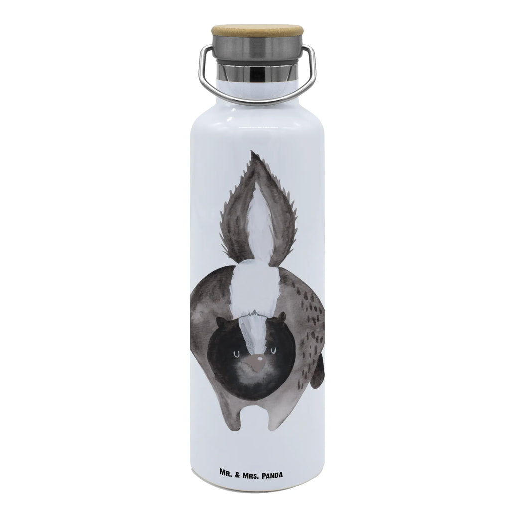 Trinkflasche Stinktier Angriff Thermosflasche, Isolierflasche, Edelstahl, Trinkflasche, isoliert, Wamrhaltefunktion, Sportflasche, Flasche zum Sport, Sportlerflasche, Stinktier, Skunk, Wildtier, Raubtier, Stinker, Stinki, wütend, Drohung