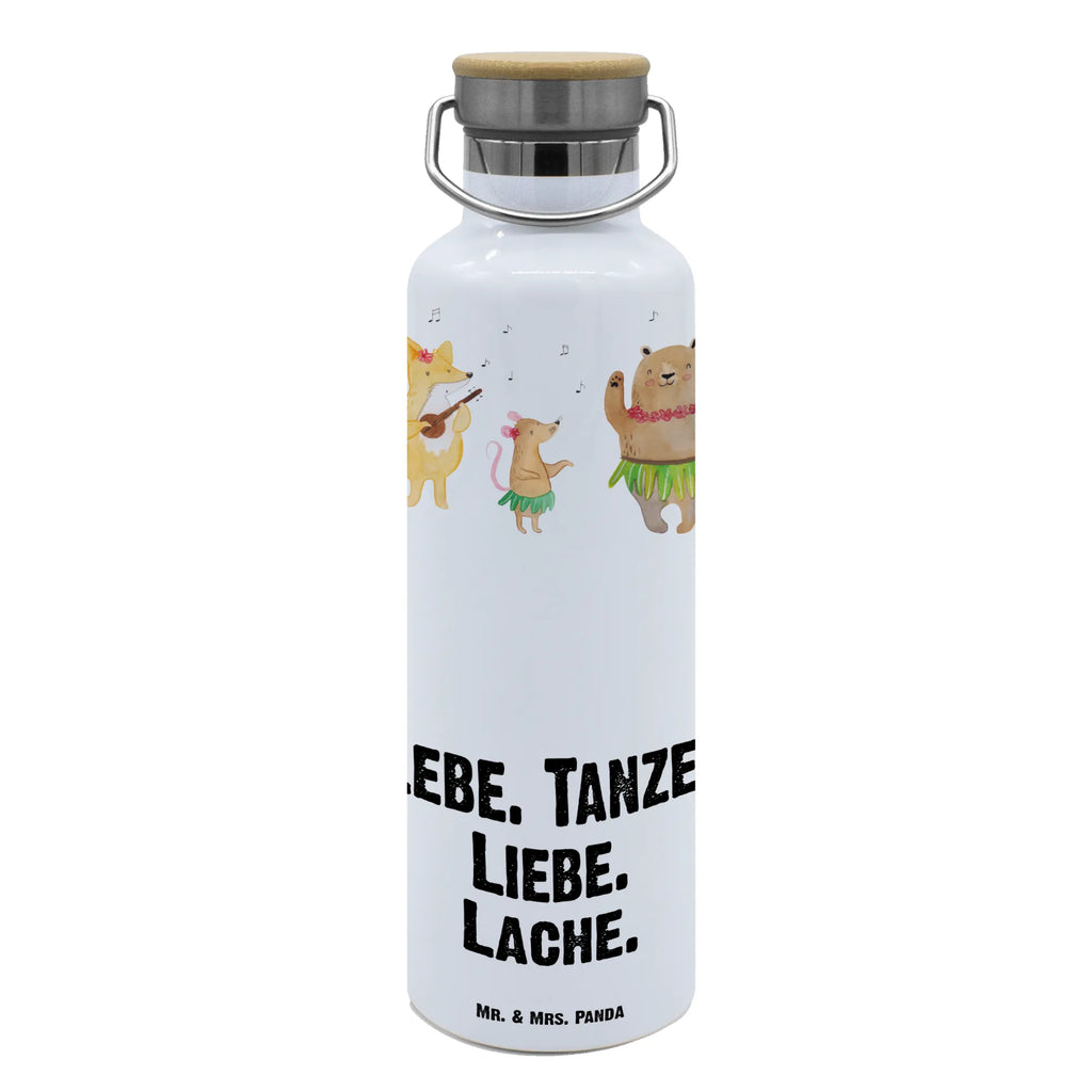 Trinkflasche Waldtiere Aloha Thermosflasche, Isolierflasche, Edelstahl, Trinkflasche, isoliert, Wamrhaltefunktion, Sportflasche, Flasche zum Sport, Sportlerflasche, Tiermotive, Gute Laune, lustige Sprüche, Tiere, Wald, Waldtiere, Musik, Aloha, Bär, Hase, Igel, Tanzen, Leben, Lachen