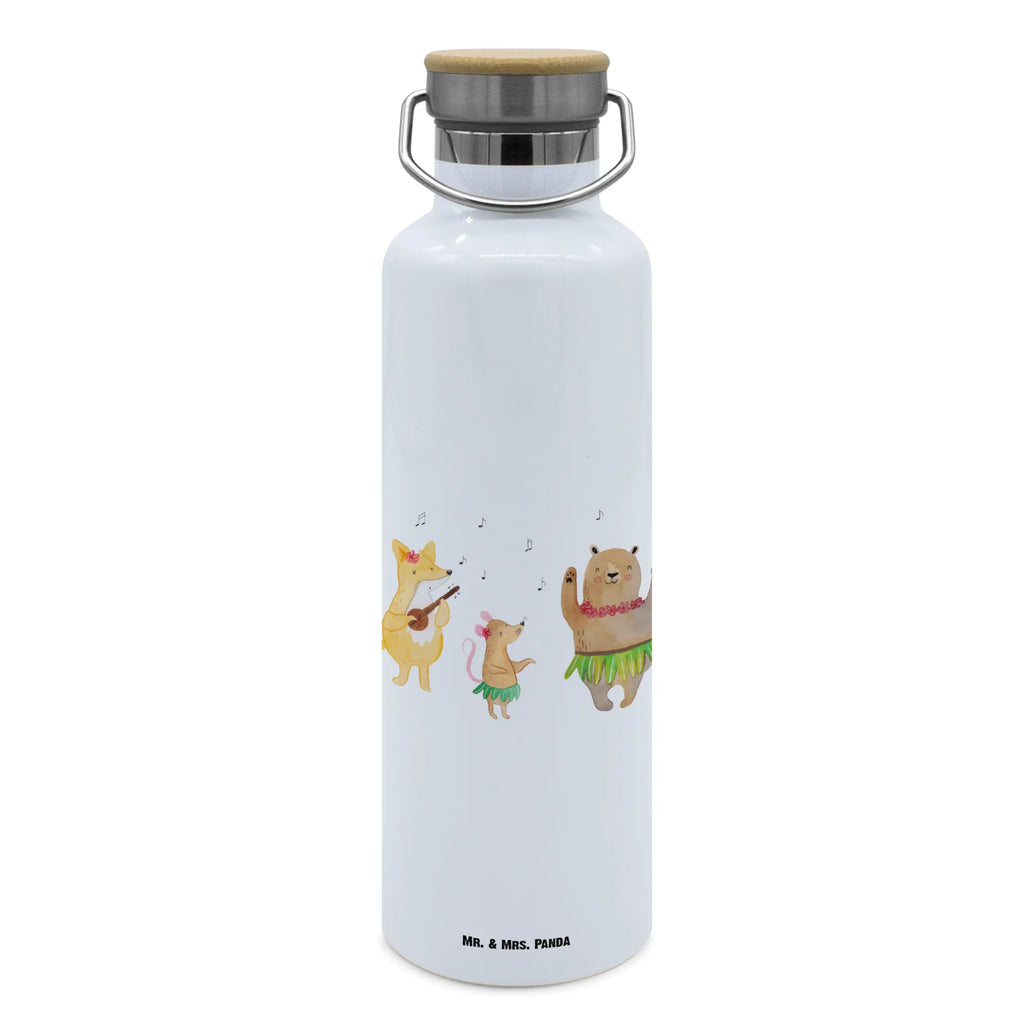 Trinkflasche Waldtiere Aloha Thermosflasche, Isolierflasche, Edelstahl, Trinkflasche, isoliert, Wamrhaltefunktion, Sportflasche, Flasche zum Sport, Sportlerflasche, Tiermotive, Gute Laune, lustige Sprüche, Tiere, Wald, Waldtiere, Musik, Aloha, Bär, Hase, Igel, Tanzen, Leben, Lachen